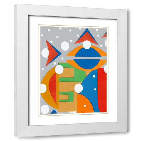 Moad Abstract I White Modern Wood Framed Art Print with Double Matting by Ogren, Sarah
