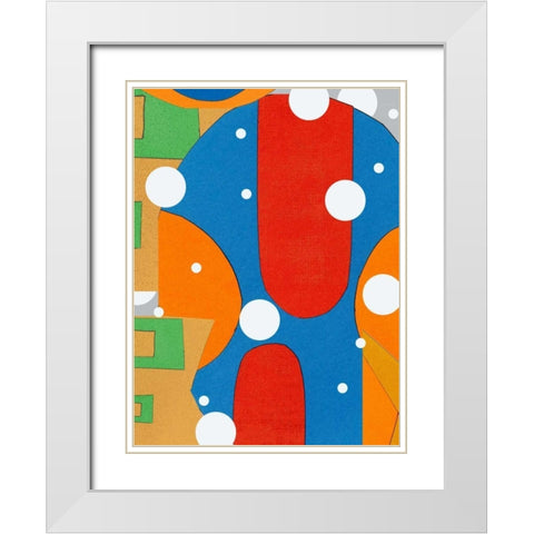 Moad Abstract II White Modern Wood Framed Art Print with Double Matting by Ogren, Sarah