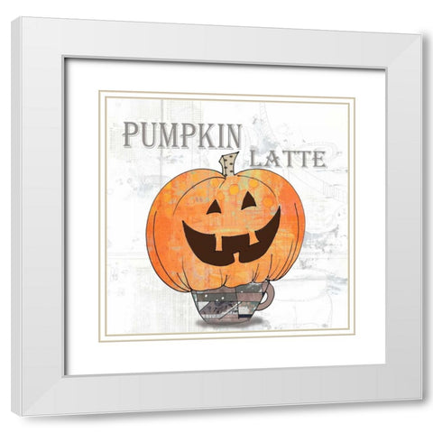 Pumpkin Latte White Modern Wood Framed Art Print with Double Matting by Ogren, Sarah
