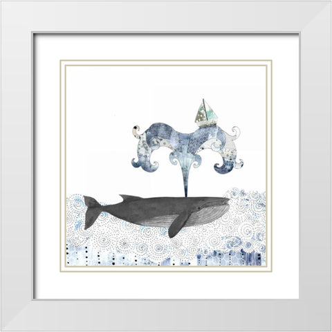 Hold On White Modern Wood Framed Art Print with Double Matting by Ogren, Sarah