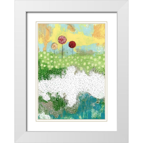 The Field White Modern Wood Framed Art Print with Double Matting by Ogren, Sarah