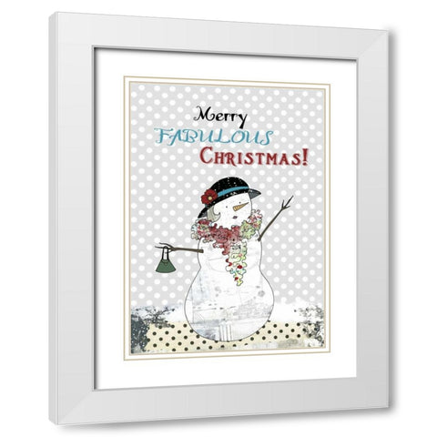 Fabulous Snow Lady White Modern Wood Framed Art Print with Double Matting by Ogren, Sarah