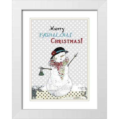 Fabulous Snow Lady White Modern Wood Framed Art Print with Double Matting by Ogren, Sarah