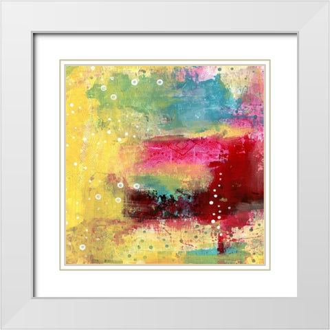 Rainbow Abstract II White Modern Wood Framed Art Print with Double Matting by Ogren, Sarah