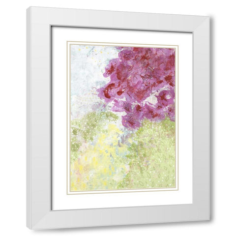 Floral Abstract White Modern Wood Framed Art Print with Double Matting by Ogren, Sarah