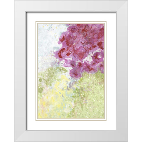 Floral Abstract White Modern Wood Framed Art Print with Double Matting by Ogren, Sarah