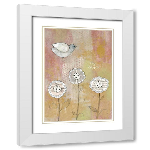 Fly High White Modern Wood Framed Art Print with Double Matting by Ogren, Sarah