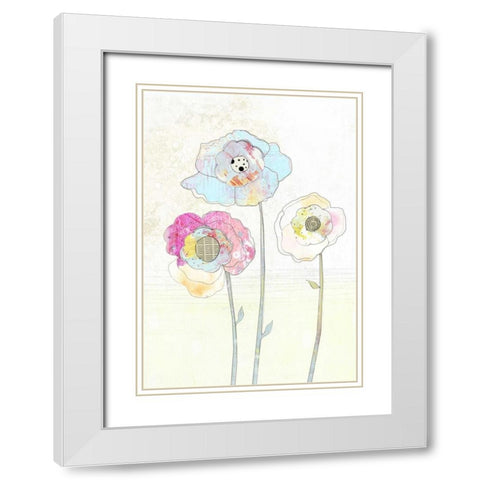 More Flowers White Modern Wood Framed Art Print with Double Matting by Ogren, Sarah