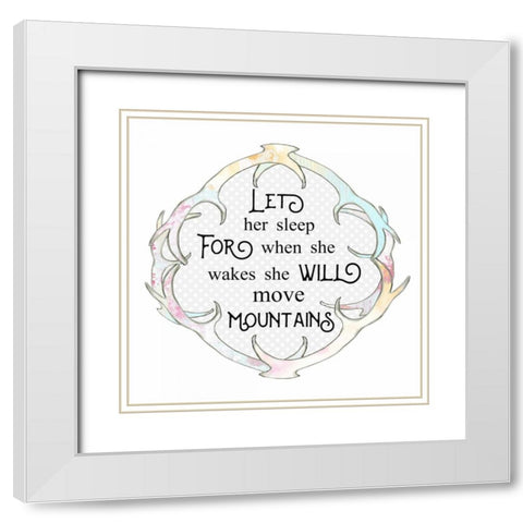 Move Mountains White Modern Wood Framed Art Print with Double Matting by Ogren, Sarah