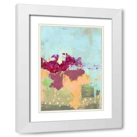 Abstract roses II White Modern Wood Framed Art Print with Double Matting by Ogren, Sarah
