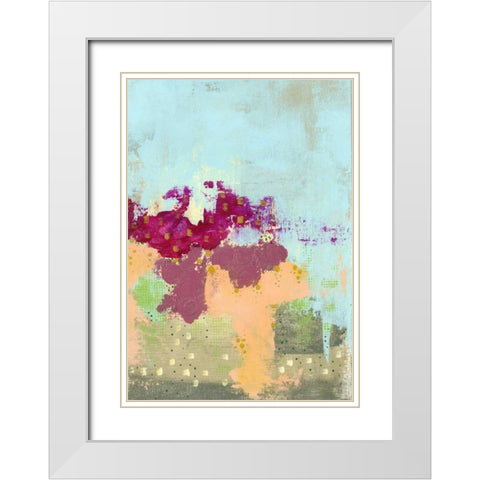 Abstract roses II White Modern Wood Framed Art Print with Double Matting by Ogren, Sarah