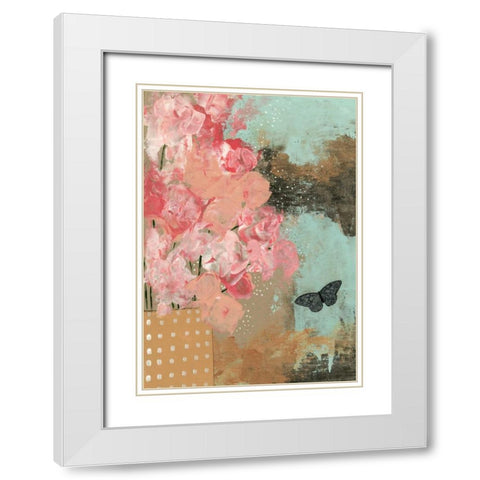 Dramatic Flowers White Modern Wood Framed Art Print with Double Matting by Ogren, Sarah
