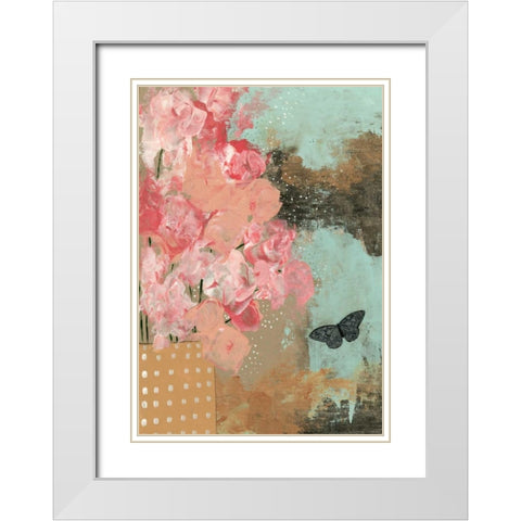 Dramatic Flowers White Modern Wood Framed Art Print with Double Matting by Ogren, Sarah
