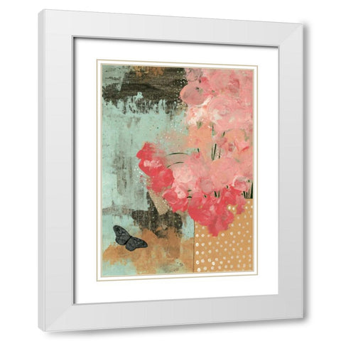Dramatic Flowers II White Modern Wood Framed Art Print with Double Matting by Ogren, Sarah