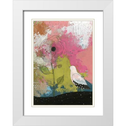 The Translucent Flower White Modern Wood Framed Art Print with Double Matting by Ogren, Sarah