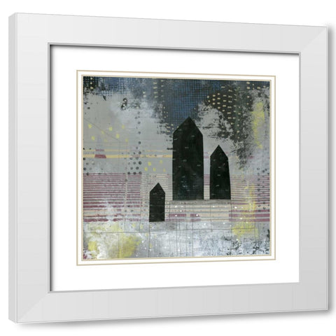 City Life White Modern Wood Framed Art Print with Double Matting by Ogren, Sarah