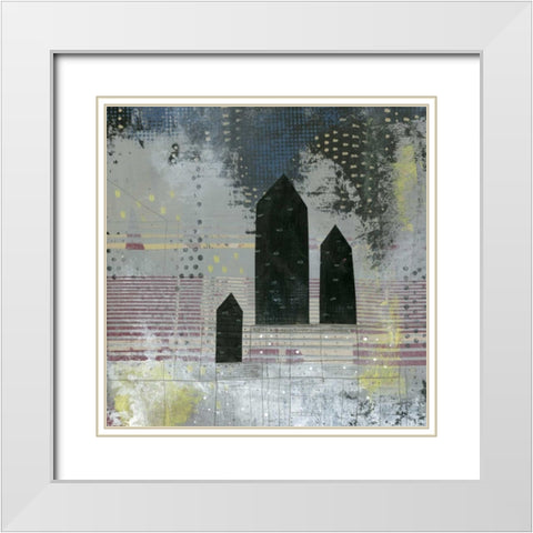 City Life White Modern Wood Framed Art Print with Double Matting by Ogren, Sarah