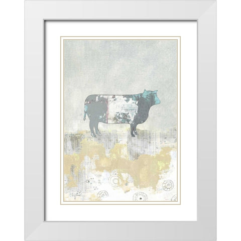 Holstine White Modern Wood Framed Art Print with Double Matting by Ogren, Sarah
