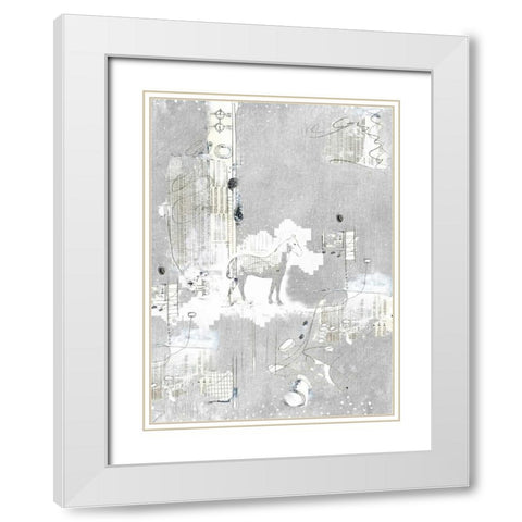 Industry Horse White Modern Wood Framed Art Print with Double Matting by Ogren, Sarah
