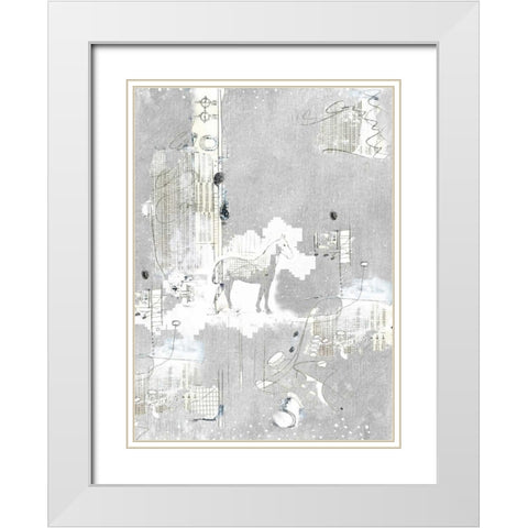 Industry Horse White Modern Wood Framed Art Print with Double Matting by Ogren, Sarah