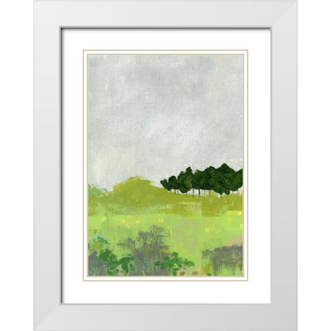 Trees II White Modern Wood Framed Art Print with Double Matting by Ogren, Sarah