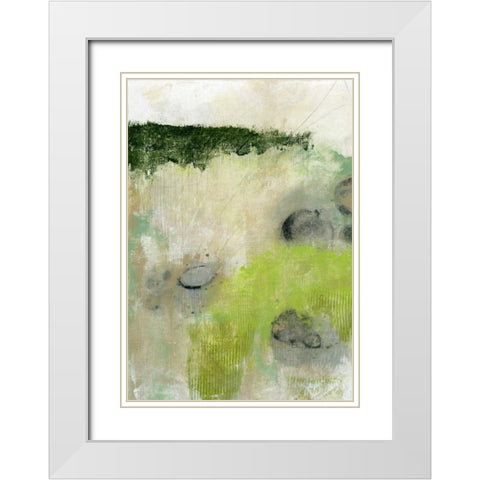 Rocks White Modern Wood Framed Art Print with Double Matting by Ogren, Sarah