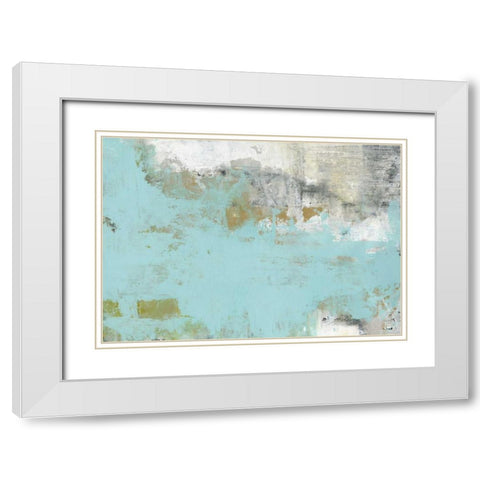 Lakeside White Modern Wood Framed Art Print with Double Matting by Ogren, Sarah