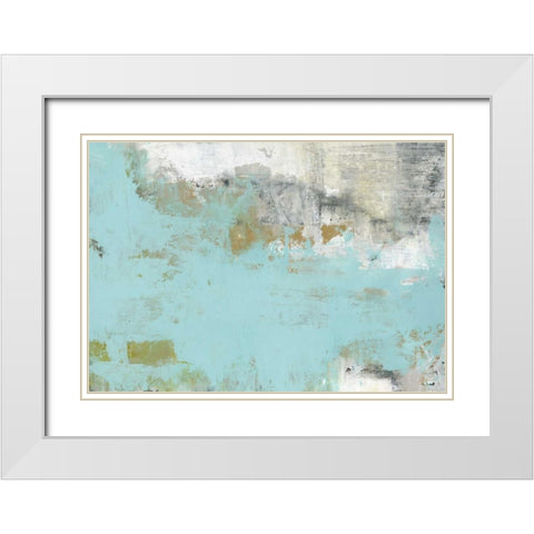 Lakeside White Modern Wood Framed Art Print with Double Matting by Ogren, Sarah