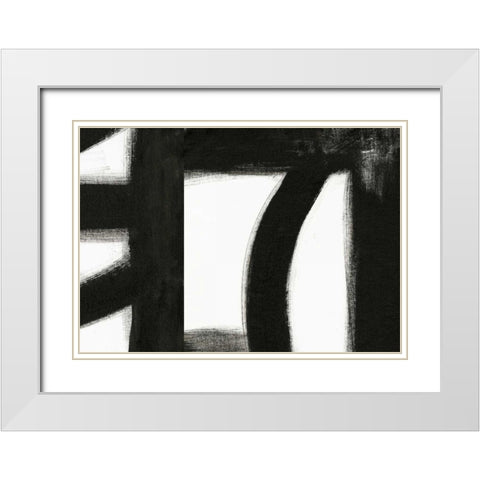 Black and White V White Modern Wood Framed Art Print with Double Matting by Ogren, Sarah