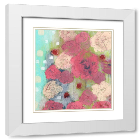 All the Flowers White Modern Wood Framed Art Print with Double Matting by Ogren, Sarah