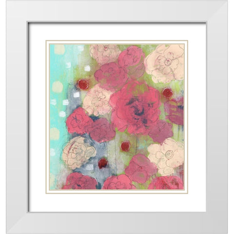 All the Flowers White Modern Wood Framed Art Print with Double Matting by Ogren, Sarah