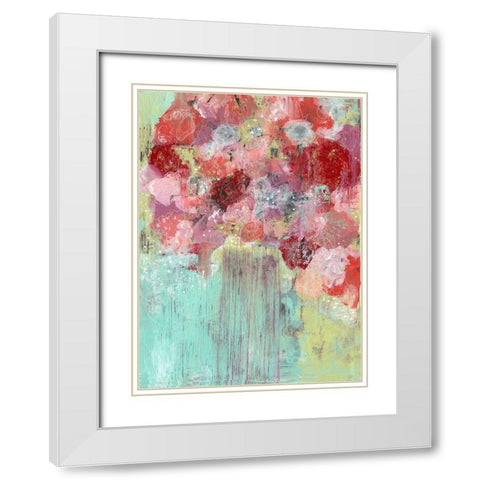 Wildflowers White Modern Wood Framed Art Print with Double Matting by Ogren, Sarah