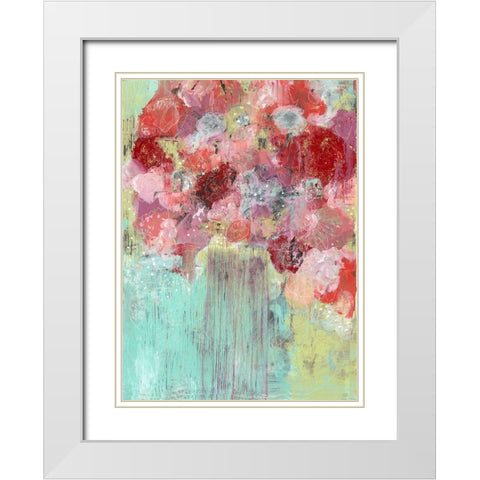 Wildflowers White Modern Wood Framed Art Print with Double Matting by Ogren, Sarah