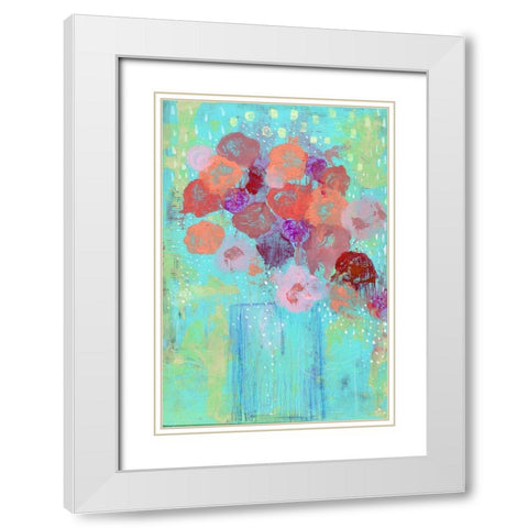The Blue Vase II White Modern Wood Framed Art Print with Double Matting by Ogren, Sarah