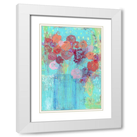 The Blue Vase White Modern Wood Framed Art Print with Double Matting by Ogren, Sarah