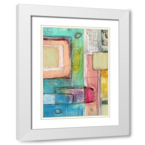 The Pink Crayon White Modern Wood Framed Art Print with Double Matting by Ogren, Sarah