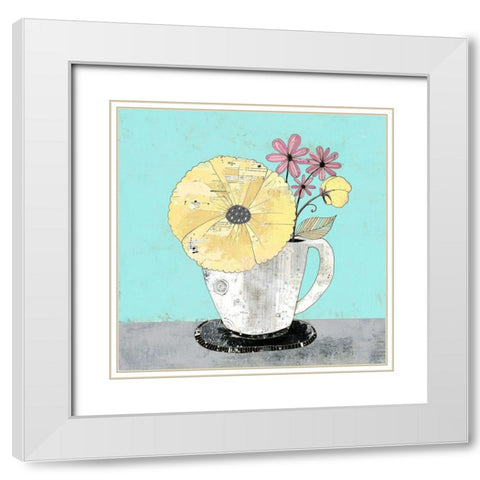 Tea Cup II White Modern Wood Framed Art Print with Double Matting by Ogren, Sarah