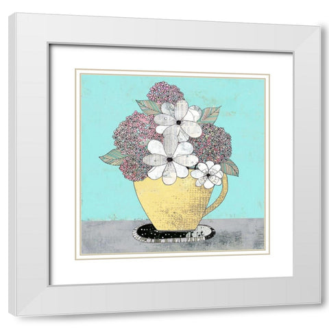 Tea Cup III White Modern Wood Framed Art Print with Double Matting by Ogren, Sarah
