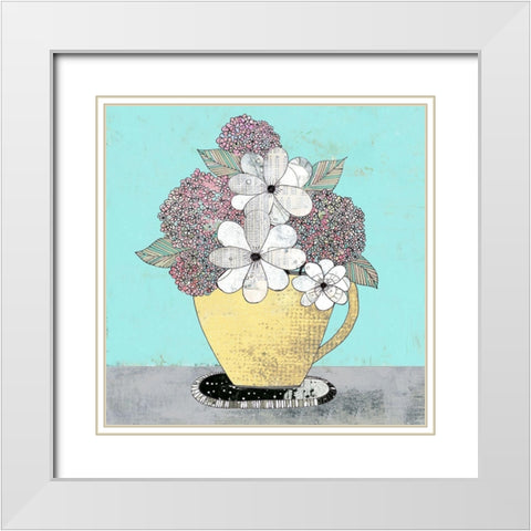 Tea Cup III White Modern Wood Framed Art Print with Double Matting by Ogren, Sarah