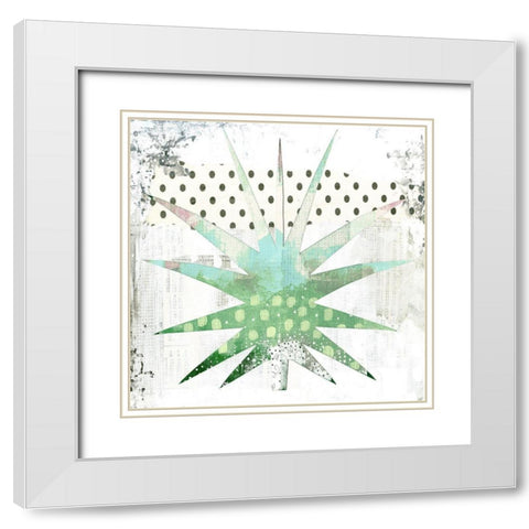 Palm I White Modern Wood Framed Art Print with Double Matting by Ogren, Sarah