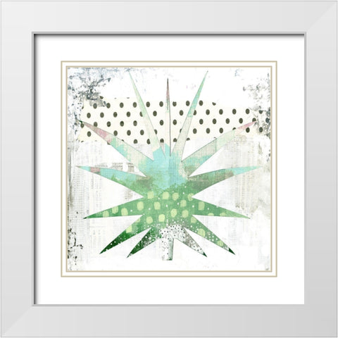 Palm I White Modern Wood Framed Art Print with Double Matting by Ogren, Sarah