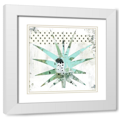 Palm II White Modern Wood Framed Art Print with Double Matting by Ogren, Sarah