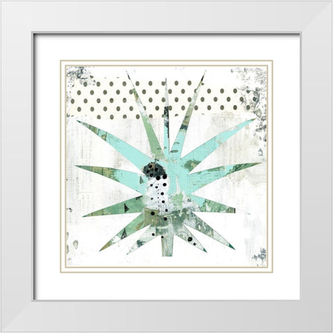 Palm II White Modern Wood Framed Art Print with Double Matting by Ogren, Sarah