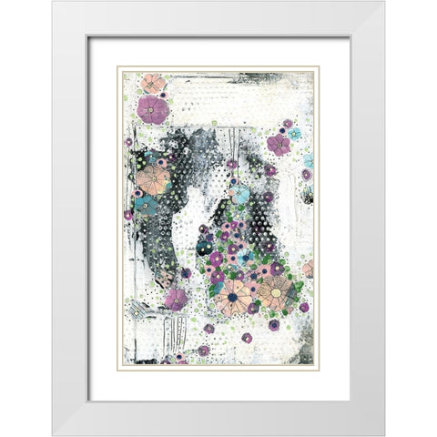 Floral Abstract I White Modern Wood Framed Art Print with Double Matting by Ogren, Sarah