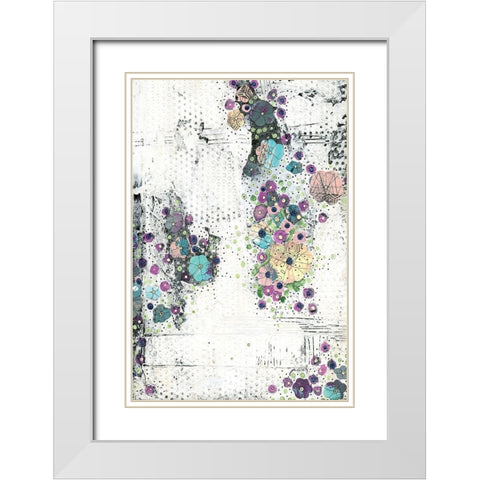 Floral Abstract II White Modern Wood Framed Art Print with Double Matting by Ogren, Sarah