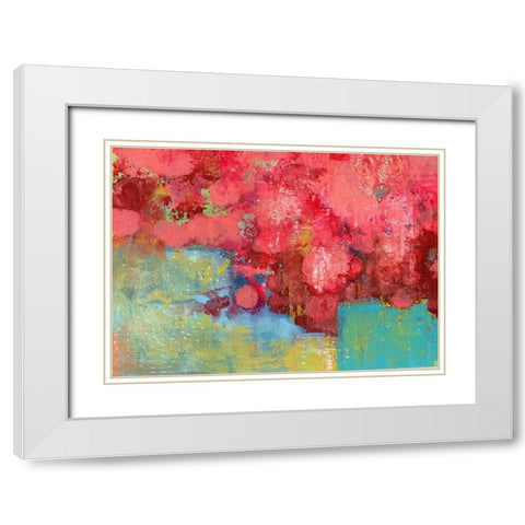 Floral Explosion White Modern Wood Framed Art Print with Double Matting by Ogren, Sarah