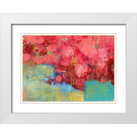 Floral Explosion White Modern Wood Framed Art Print with Double Matting by Ogren, Sarah