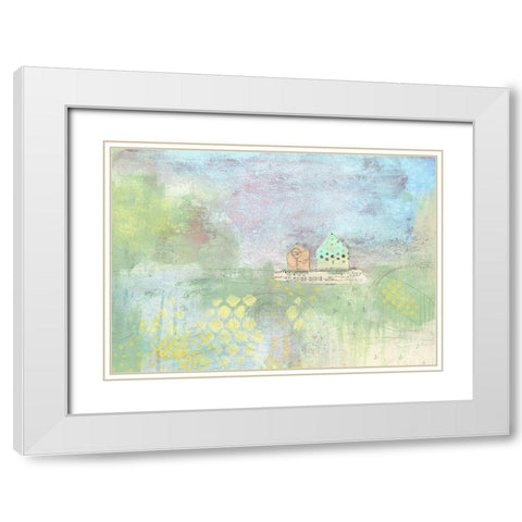 This House has a Nice Garage White Modern Wood Framed Art Print with Double Matting by Ogren, Sarah
