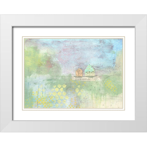 This House has a Nice Garage White Modern Wood Framed Art Print with Double Matting by Ogren, Sarah