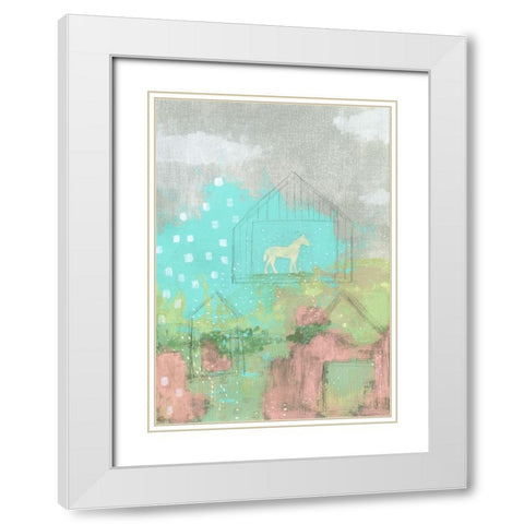 The Overgrown Barns White Modern Wood Framed Art Print with Double Matting by Ogren, Sarah